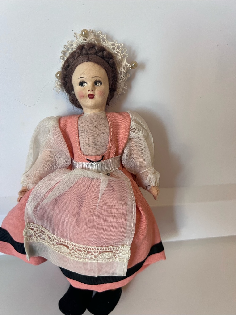 Vintage Original Eros Florence Italy 7” Folk Costume Doll